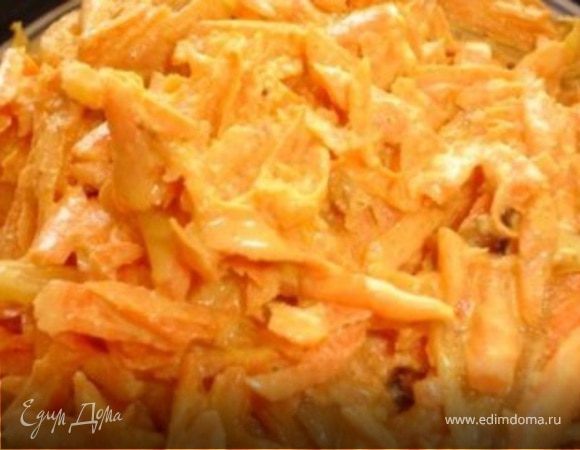 Салат морковь с ананасом