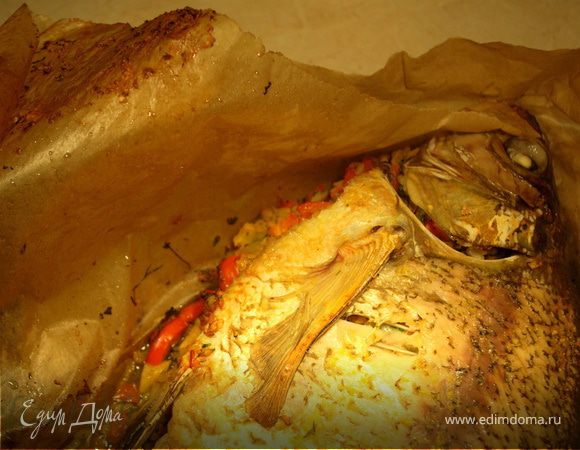 Запеченный лещ с рисом и имбирем