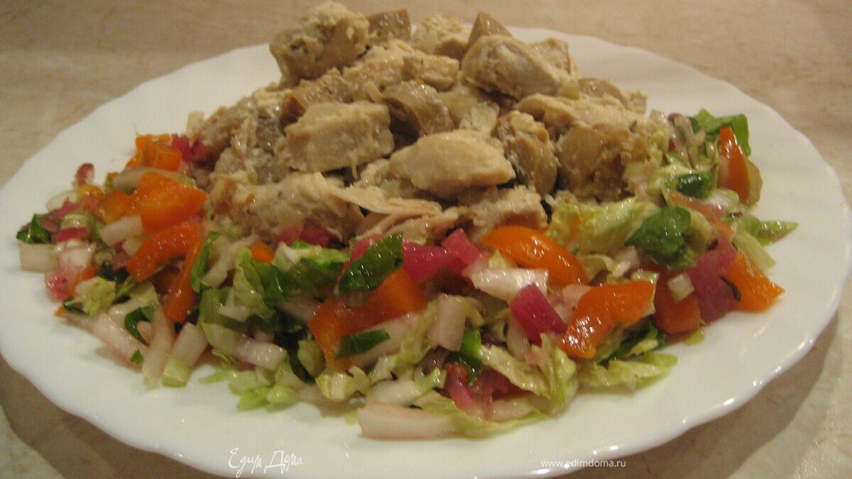 Курица с шампиньонами в сливках