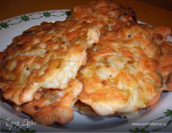 Оладьи из форели