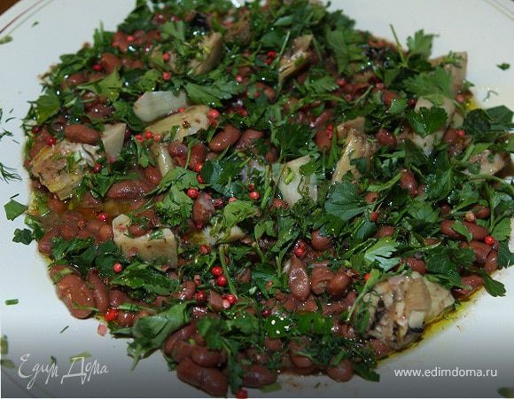 Фасоль с маринованными артишоками Фасоль с маринованными артишоками
