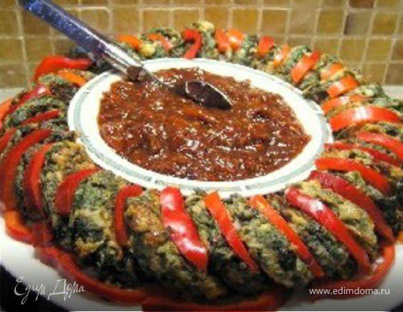 Котлетки из шпината с томатным соусом Котлетки из шпината с томатным соусом