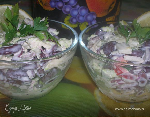 Салат с красной фасолью