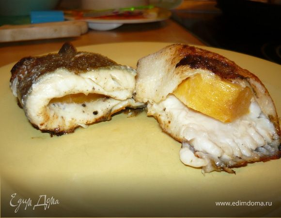 Камбала с хурмой Камбала с хурмой