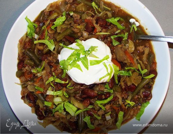 Густая фасолевая солянка Густая фасолевая солянка