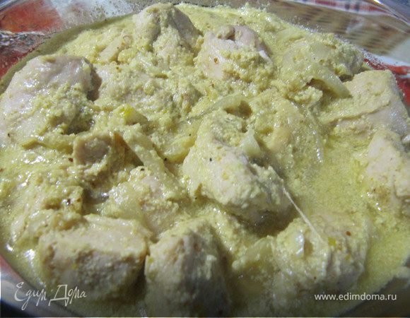 Курица в сливочно-медовом карри