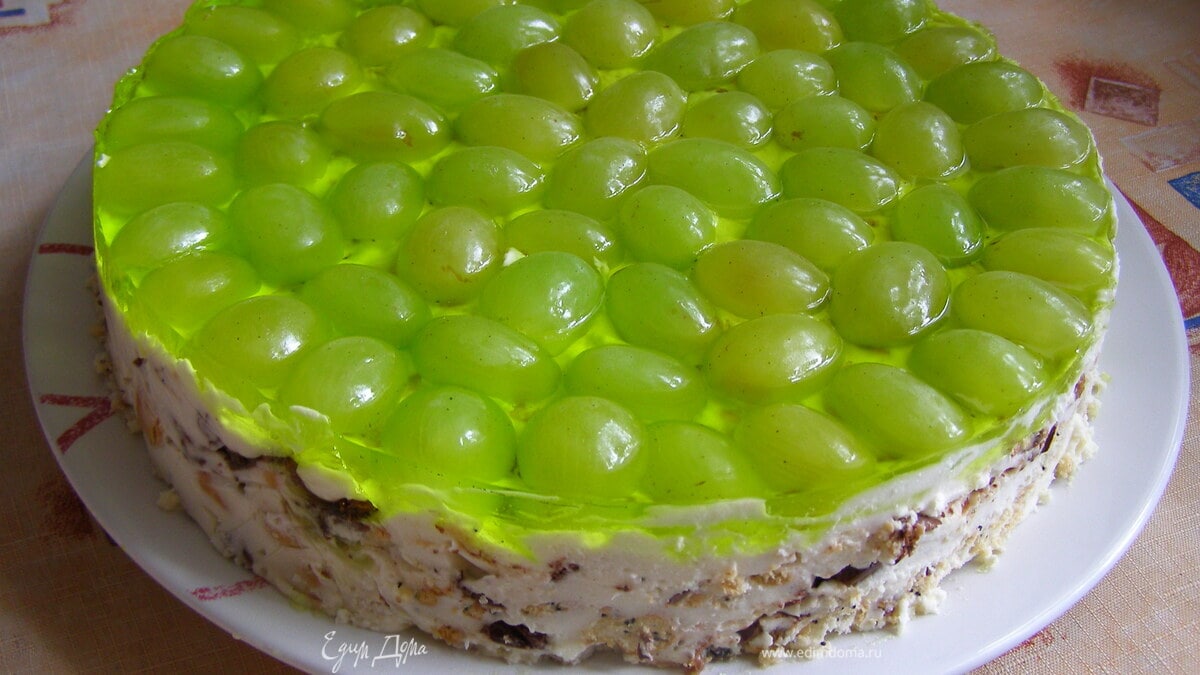 Торт без выпечки "Виноградинка"