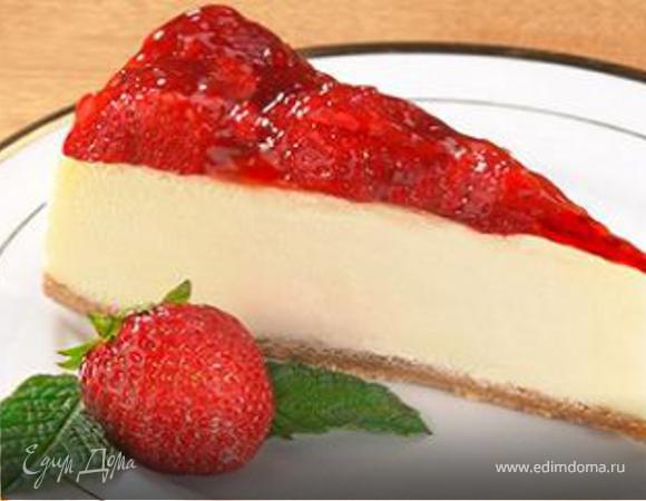 Чизкейк с клубничным джемом Чизкейк с клубничным джемом
