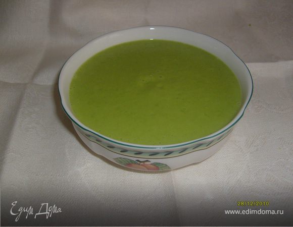 Суп-пюре из зелёного горошка