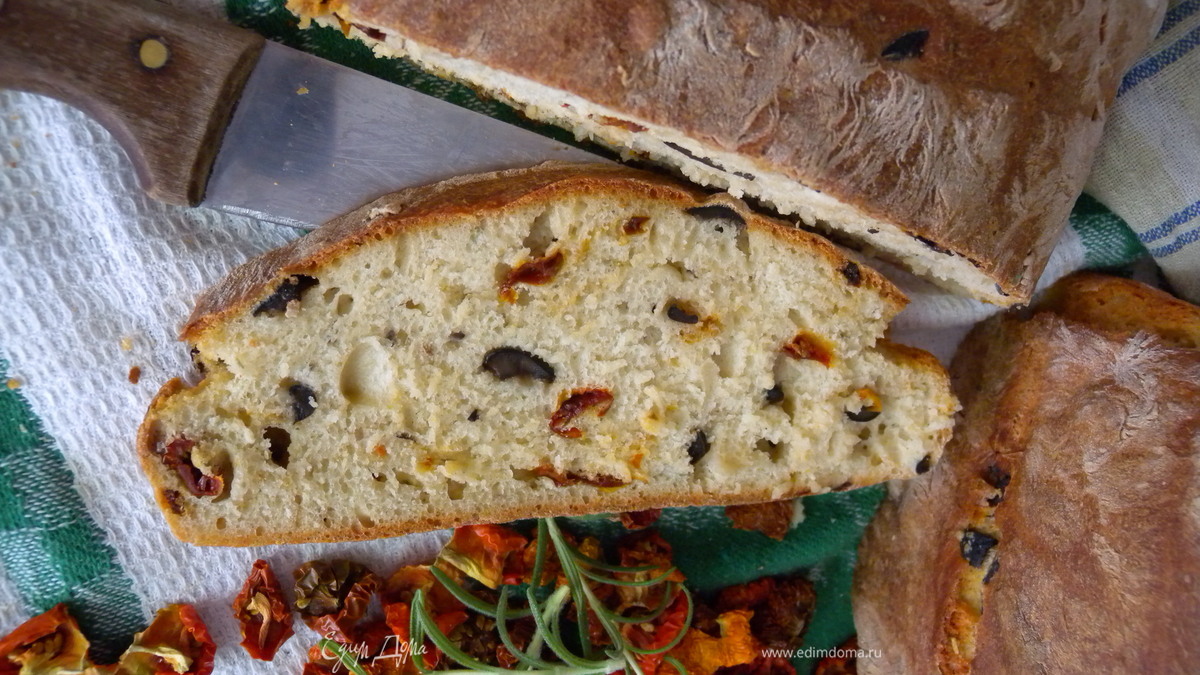 + Хлеб с помидорами, оливками и розмарином