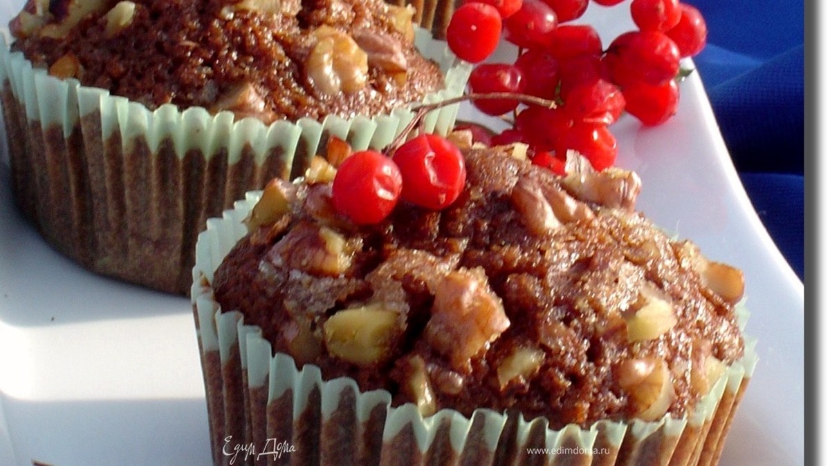 Тыквенные маффины с грецкими орехами и корицей