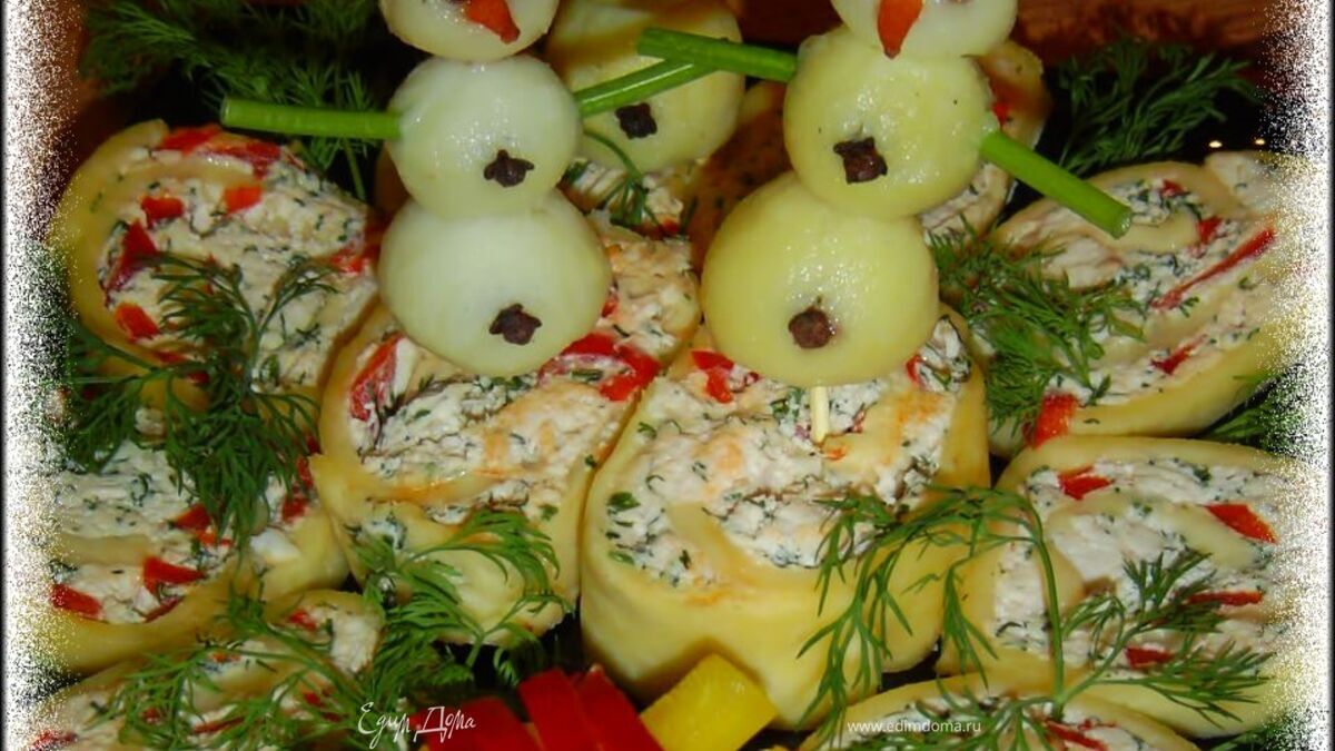 Рулет из сыра "Зимние самоцветы"