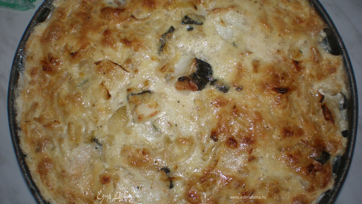 Запеканка из риса с рыбой