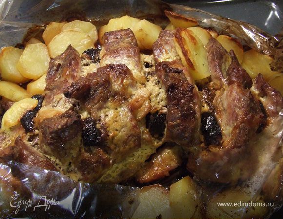 Свинина в горчичном соусе с черносливом