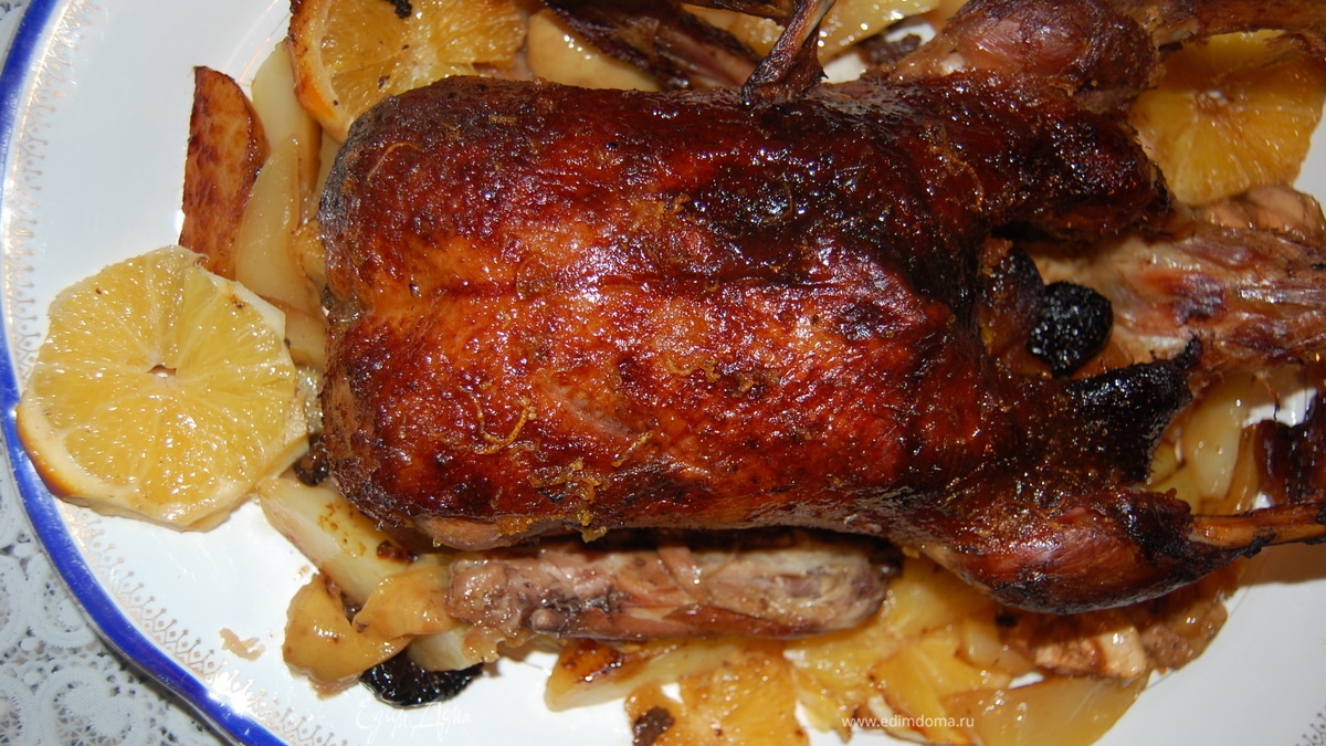 Рождественский гусь в цитрусовой карамели