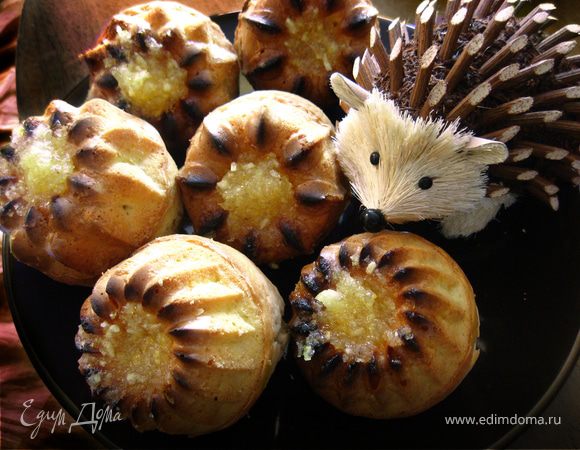 Кексы-ежи с лимонной подваркой Кексы-ежи с лимонной подваркой