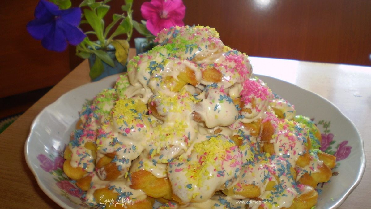 Заварной торт "По спирали"