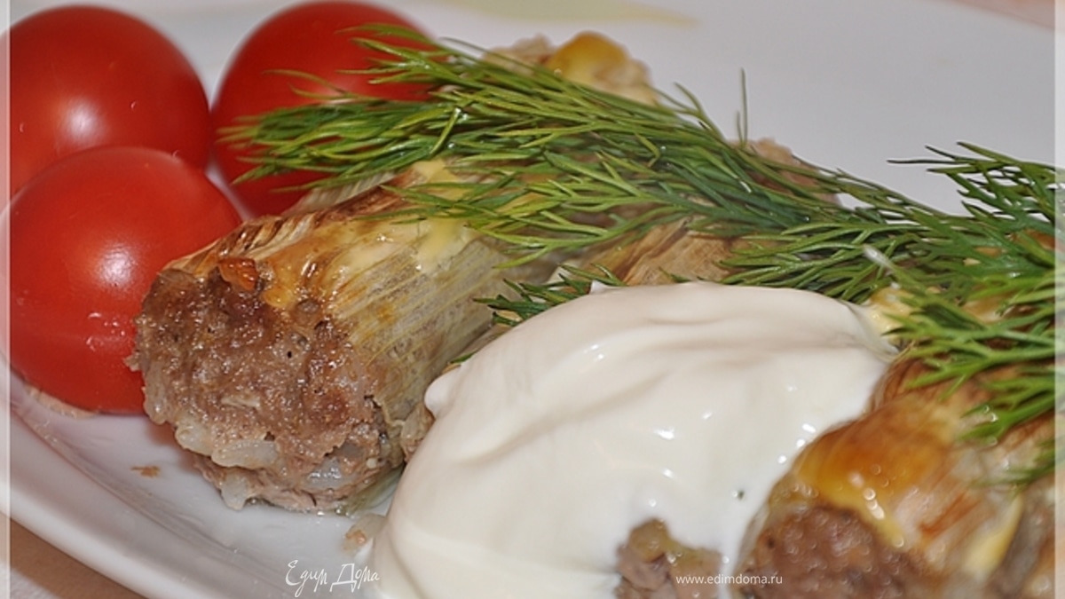 Фаршированный порей.