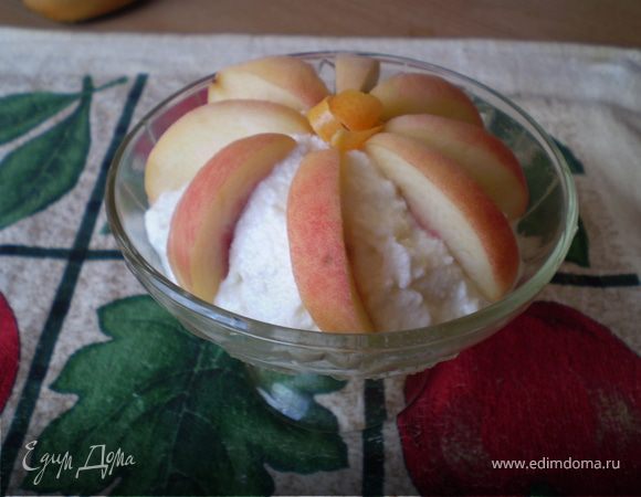 Творожок с персиками Творожок с персиками