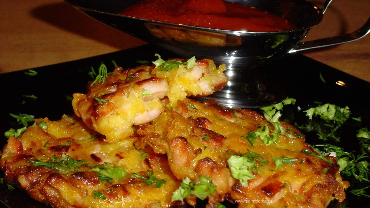 Тыквенные оладьи "Солнышко"