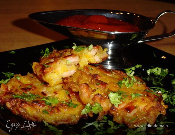 Тыквенные оладьи "Солнышко" Тыквенные оладьи "Солнышко"