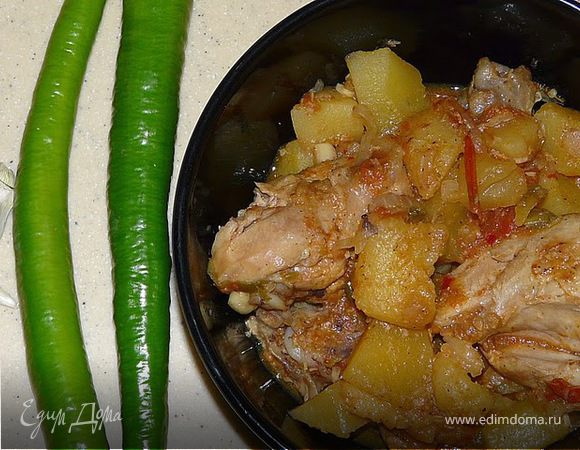 Масала с куриным мясом и картофелем