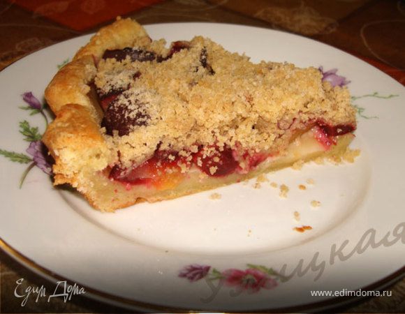 Зимний пирог со сливами