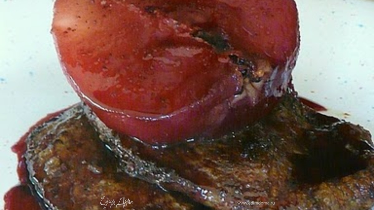 Горчичный бифштекс с грушей