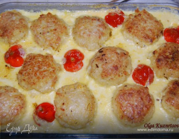 Рыбные котлеты в сливочном соусе