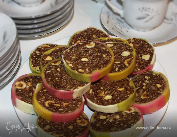 Холодное печенье "Орехи в марципане"