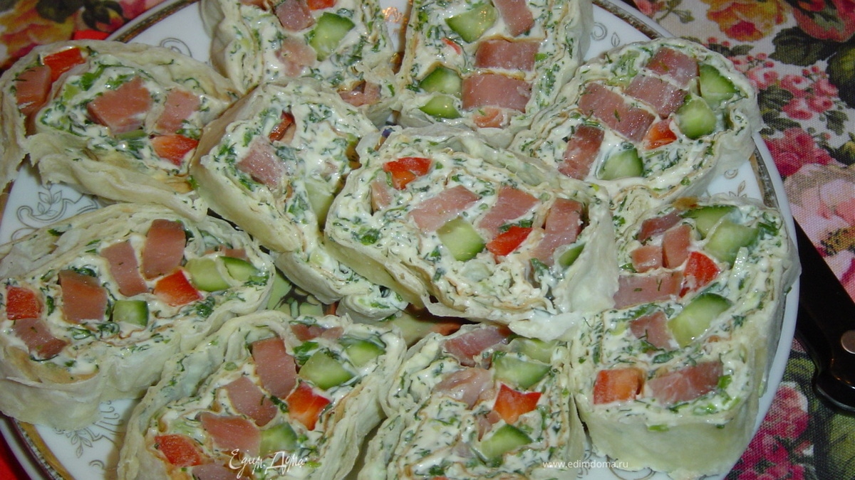 Рулет из лаваша с горбушей