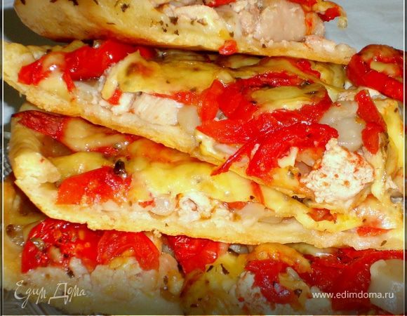 Пирог с курицей, грибами и сыром Пирог с курицей, грибами и сыром