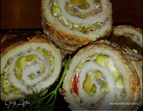 Рулетики с фисташками