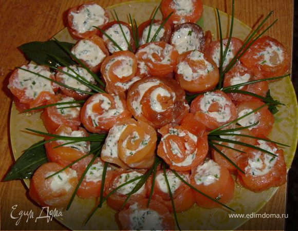 Закуска "Завитушки из горбуши" 