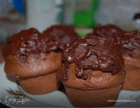 Шоколадные маффины с кедровыми орешками Шоколадные маффины с кедровыми орешками