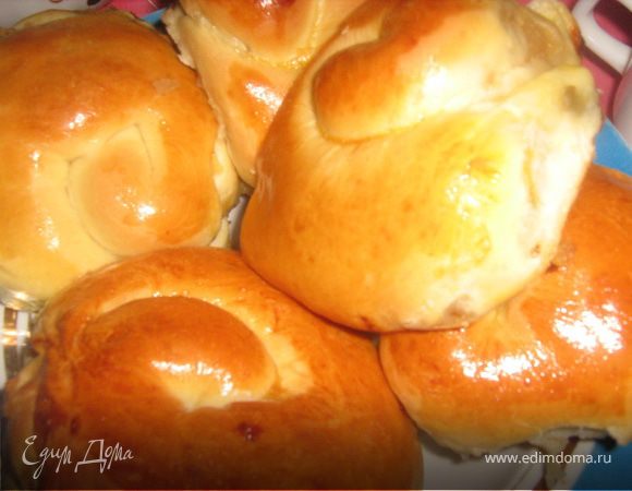 Булочки слоеные яблоками