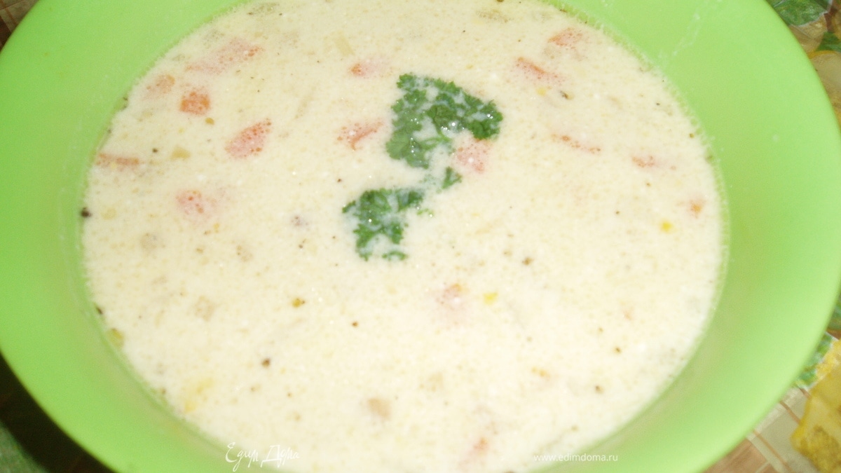 Кукурузный чаудер с сыром