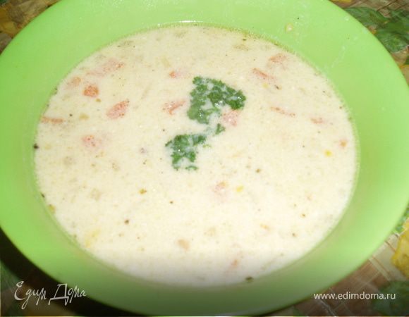 Кукурузный чаудер с сыром