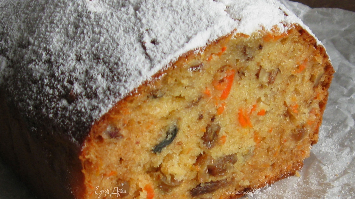 Морковный пирог с грецкими орехами