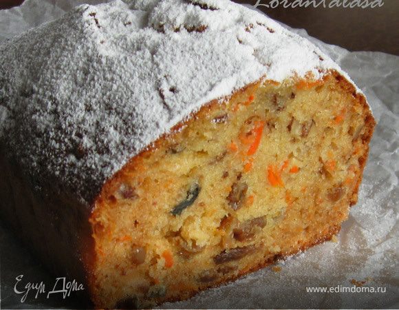 Морковный пирог с грецкими орехами