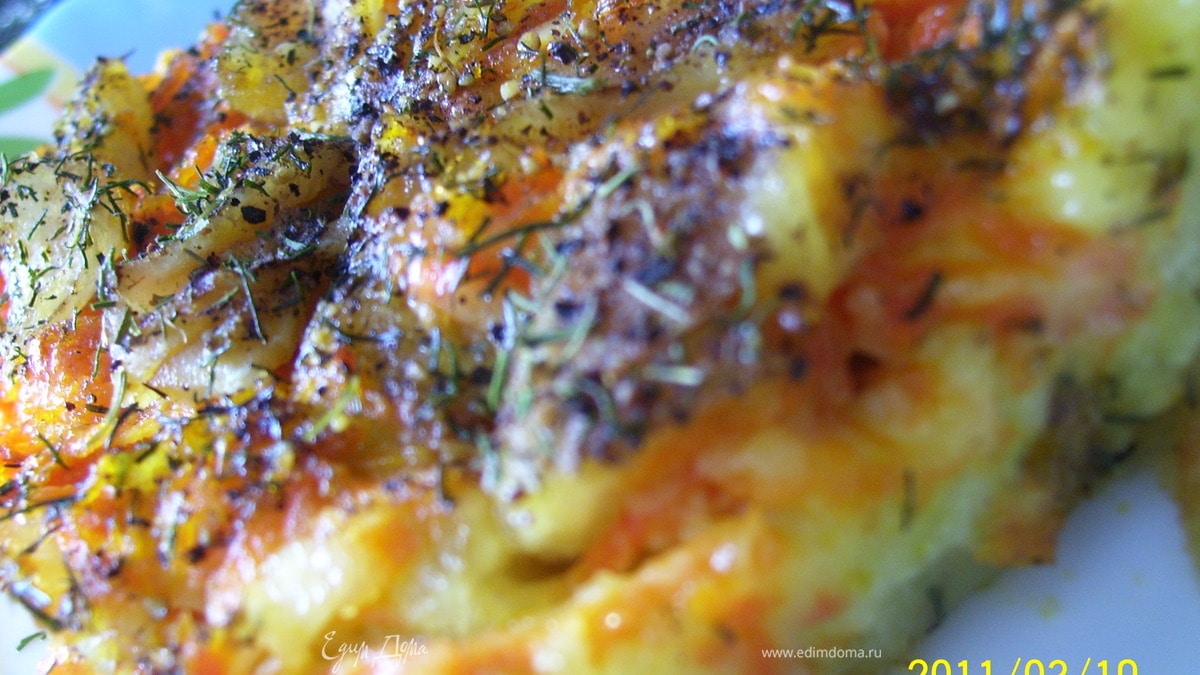 Картофельный пирог с рыбой