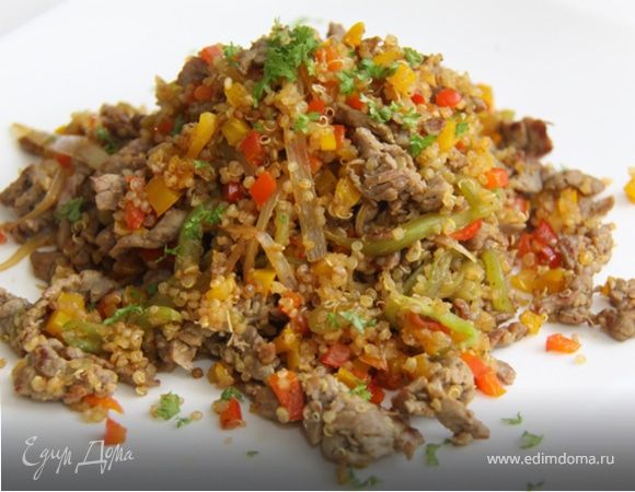 Говядина с огурцами и квиноа Говядина с огурцами и квиноа