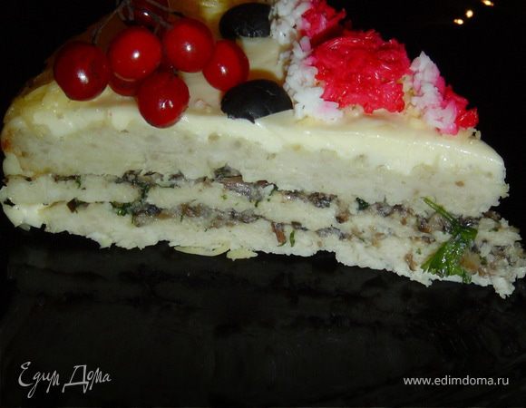 Мясной закусочный торт