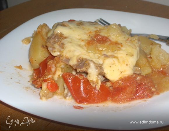 Телятина, запеченная с овощами Телятина, запеченная с овощами