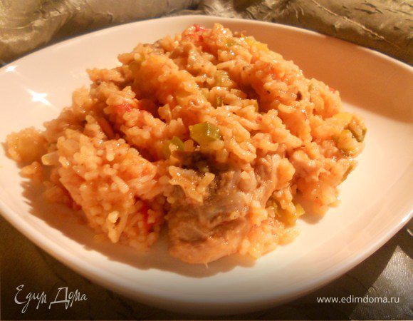 Джамбалайя с креветками Джамбалайя с креветками