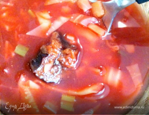 Постный борщ с черносливом Постный борщ с черносливом