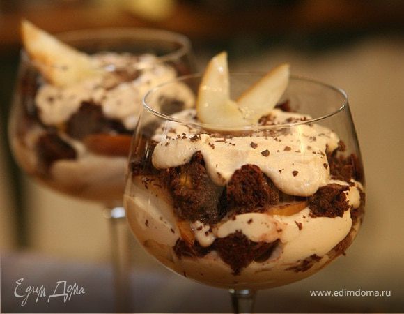 Шоколадный тирамису с грушей Шоколадный тирамису с грушей