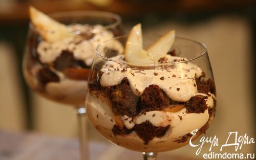 Рецепт Шоколадный тирамису с грушей