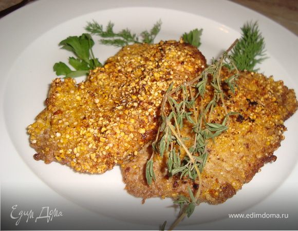 Отбивные из свинины в кукурузной крупе