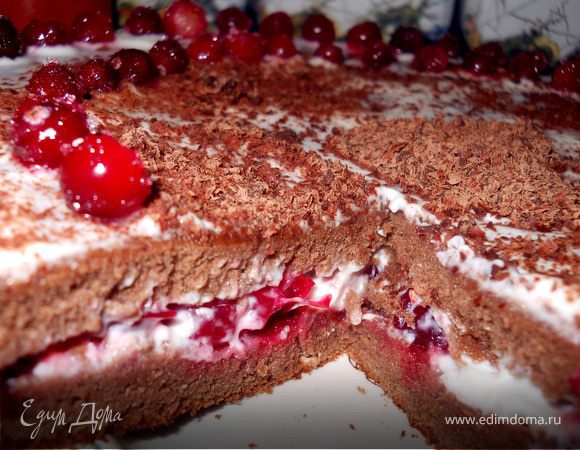 Торт "По-зимнему" с клюквой